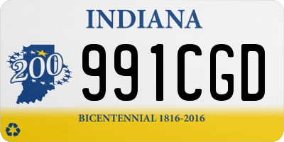 IN license plate 991CGD