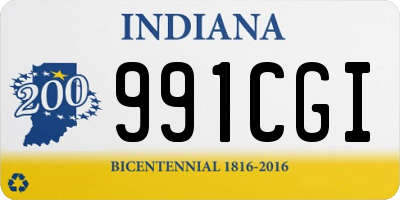 IN license plate 991CGI