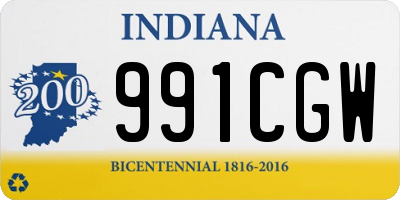 IN license plate 991CGW