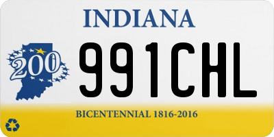 IN license plate 991CHL