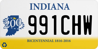 IN license plate 991CHW