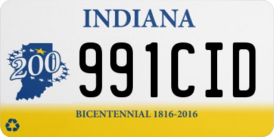IN license plate 991CID