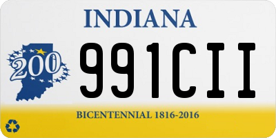 IN license plate 991CII