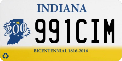 IN license plate 991CIM