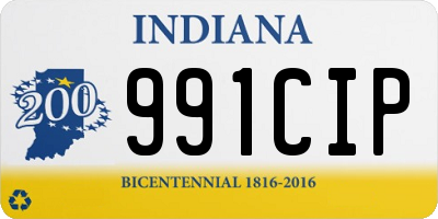 IN license plate 991CIP