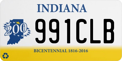 IN license plate 991CLB