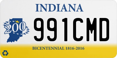 IN license plate 991CMD