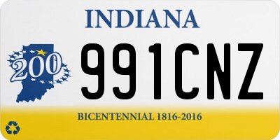 IN license plate 991CNZ