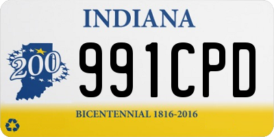 IN license plate 991CPD