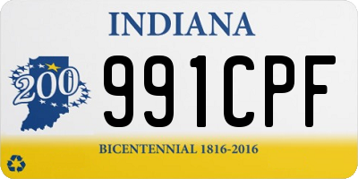 IN license plate 991CPF