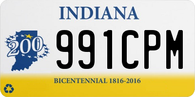 IN license plate 991CPM