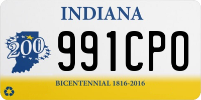 IN license plate 991CPO