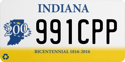 IN license plate 991CPP