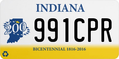 IN license plate 991CPR