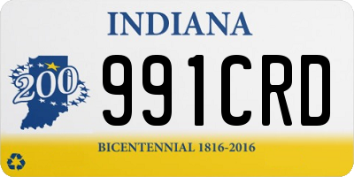 IN license plate 991CRD