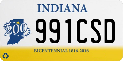 IN license plate 991CSD