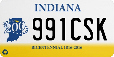 IN license plate 991CSK