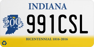 IN license plate 991CSL