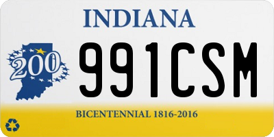 IN license plate 991CSM