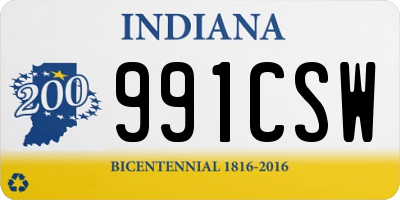 IN license plate 991CSW
