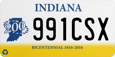 IN license plate 991CSX