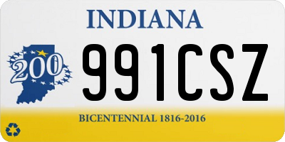 IN license plate 991CSZ