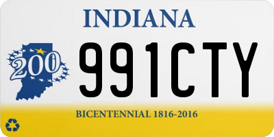 IN license plate 991CTY