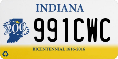 IN license plate 991CWC