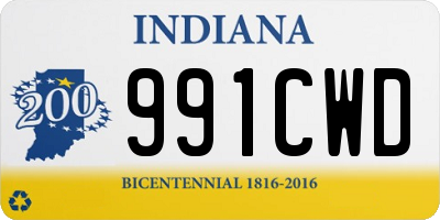 IN license plate 991CWD