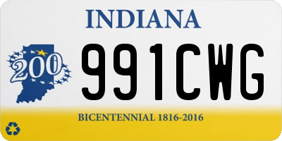 IN license plate 991CWG