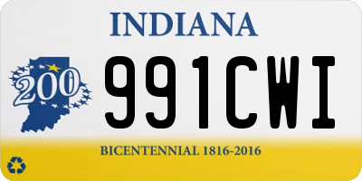 IN license plate 991CWI