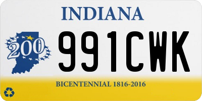 IN license plate 991CWK