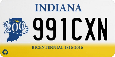 IN license plate 991CXN