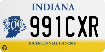 IN license plate 991CXR