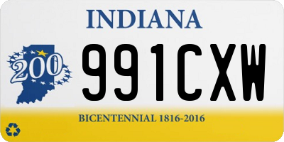 IN license plate 991CXW