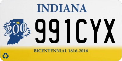 IN license plate 991CYX