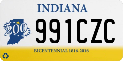 IN license plate 991CZC