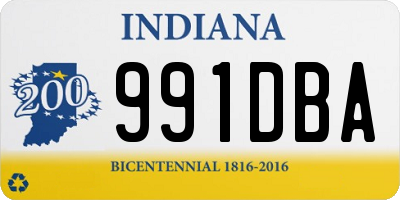 IN license plate 991DBA