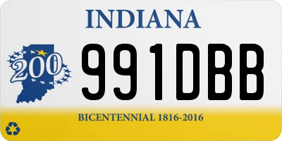 IN license plate 991DBB