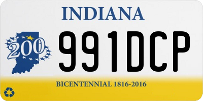 IN license plate 991DCP