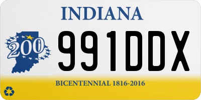 IN license plate 991DDX