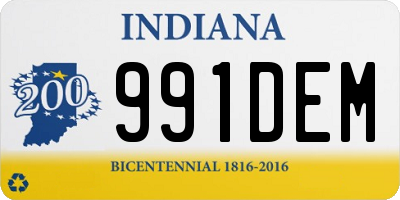 IN license plate 991DEM