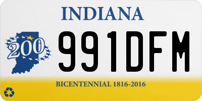 IN license plate 991DFM