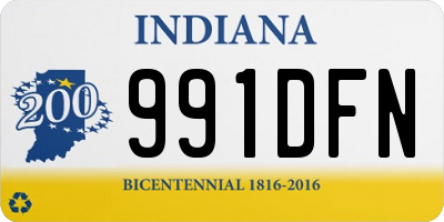 IN license plate 991DFN