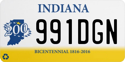 IN license plate 991DGN