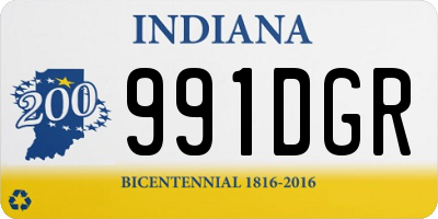 IN license plate 991DGR