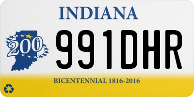 IN license plate 991DHR