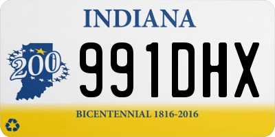 IN license plate 991DHX