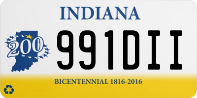 IN license plate 991DII