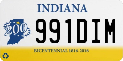 IN license plate 991DIM